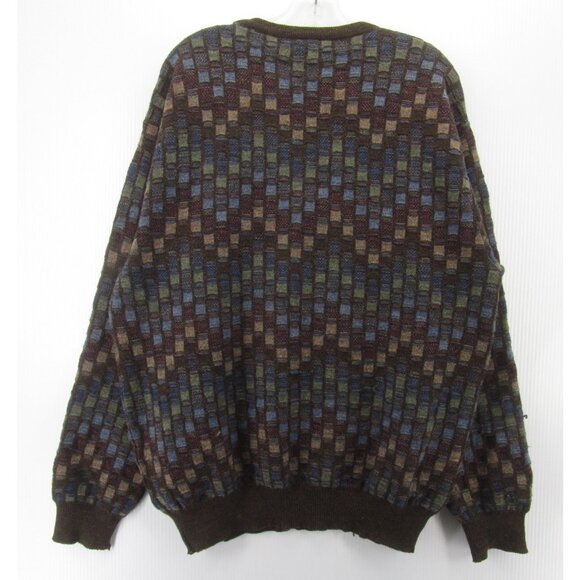 VINTAGE Tricots St Raphael Sweater Large Wool Pullover 3D Knit 90s - Picture 6 of 9